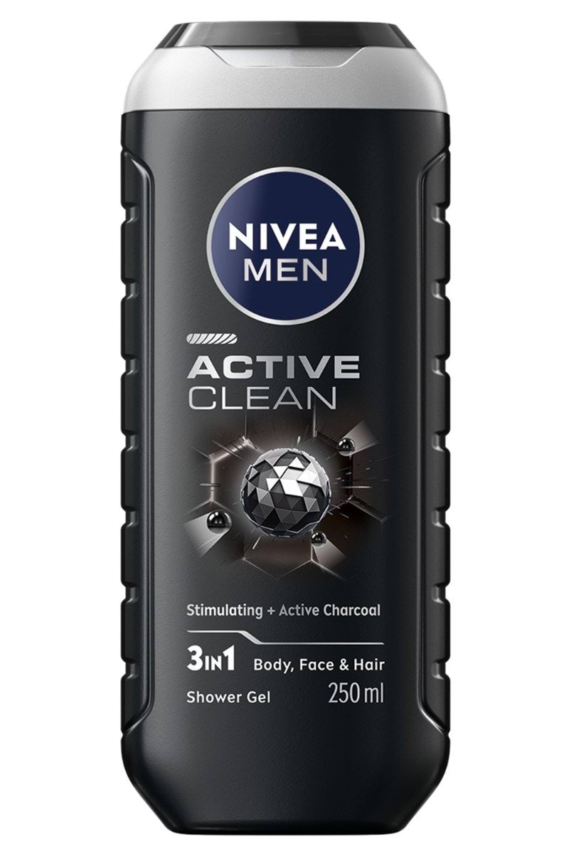 Nivea гель для душа мужской 3в1 Активная Очистка, 250 мл