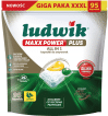 Капсулы для посудомоечных машин Ludwik All in 1 Maxx power Лимон 95 шт.