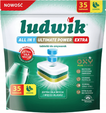 Таблетки для посудомоечной машины Ludwik All In One Лимон 35 шт.