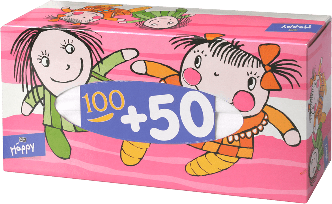 Платки универсальные двухслойные Bella Happy, 150 шт