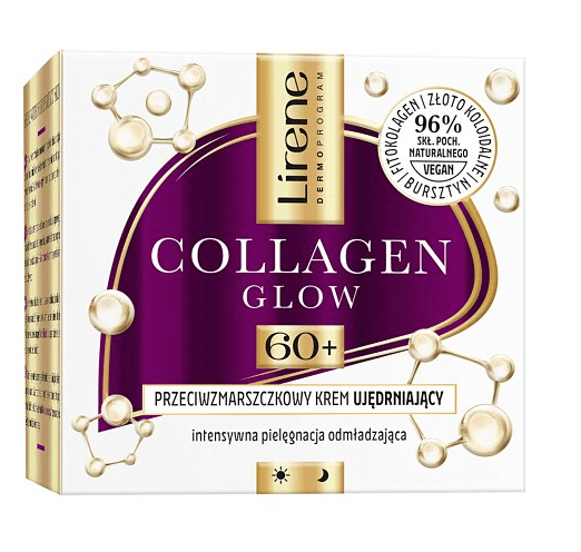 Крем для обличчя Lirene проти зморшок зміцнюючий Collagen Glow 60+, 50 мл
