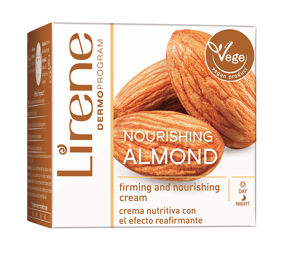 Розгладжувальний поживний крем для обличчя Lirene Зволоження та живлення з олією мигдалю 50 мл