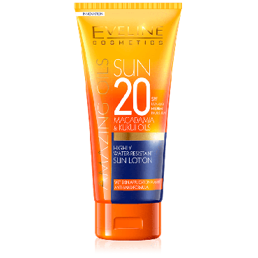 Лосьйон водостійкий для засмаги Eveline SPF20 Sun Amazing Oils, 150 мл