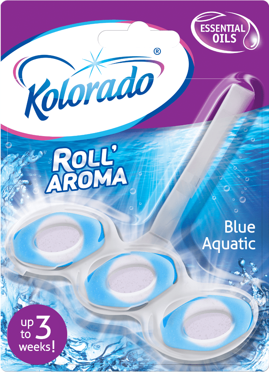 Блок для чистки унитаза Kolorado Roll Aroma Blue Aquatic 51 г