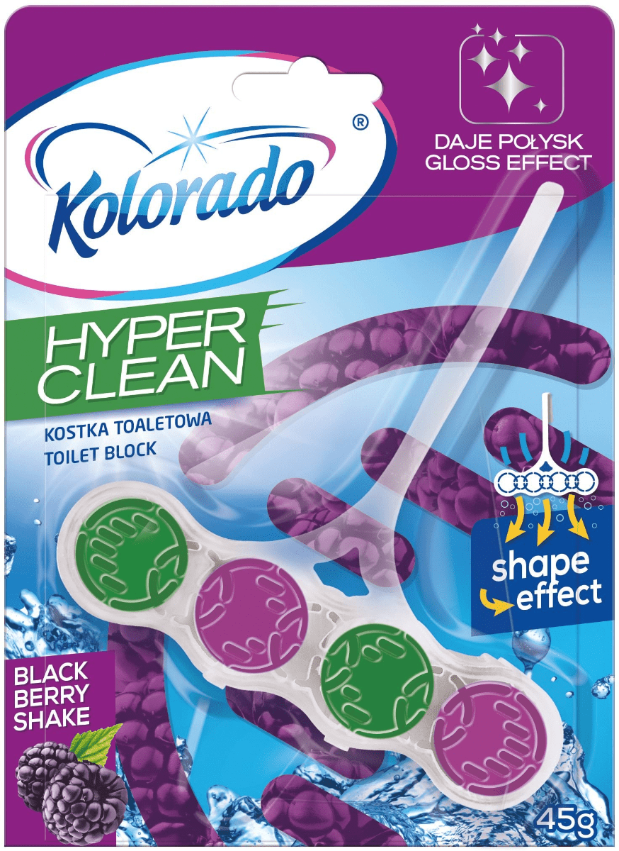 Блок для чищення унітазу Kolorado Hyper Clean Blackberry Shake 45 г