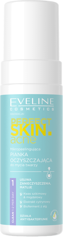 Пенка-пилинг для умывания Eveline Perfect skin acne 150 мл