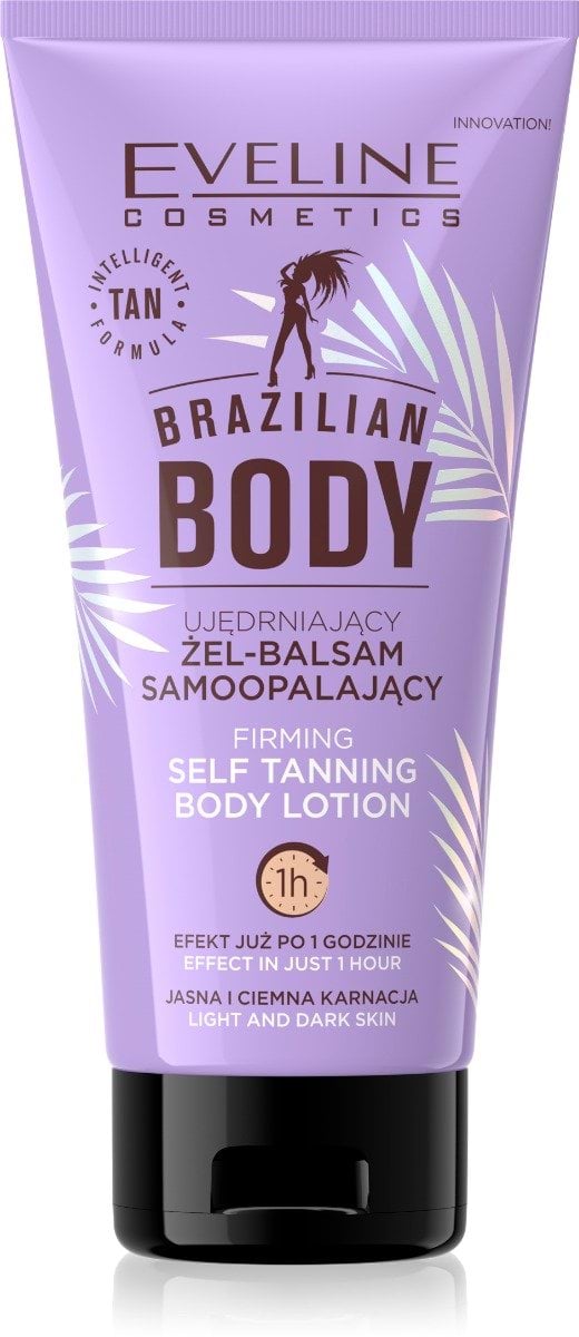 Гель-бальзам для тіла Eveline Brazilian Body зміцнюючий з ефектом автозасмаги, 150 мл