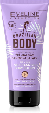 Гель-бальзам для тела Eveline Brazilian Body укрепляющий с эффектом автозагара, 150 мл