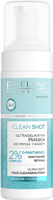 Пенка для умывания Eveline Clean Shot ультраделикатная, 150 мл