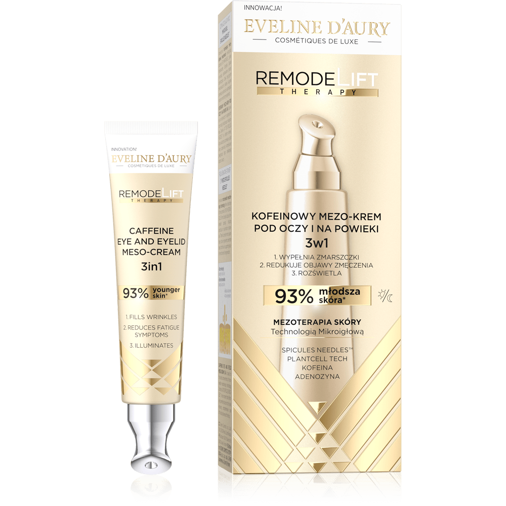 Мезо-крем Eveline для очей та повік 3в1 D’AURY RemodeLift Therapy, 15 мл