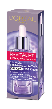 Сироватка з гіалуроновою кислотою L'Oréal Paris Revitalift Filler заповнює зморшки догляд для всіх типів шкіри, 30 мл фото 1
