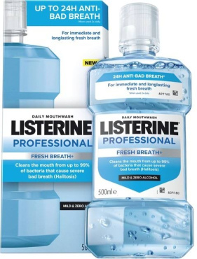 Ополаскиватель для полости рта Listerine Professional Свежее дыхание+ 500 мл