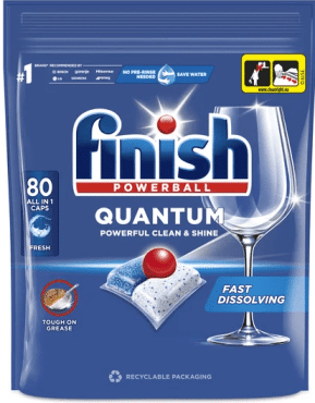 Капсули для миття посуду у посудомийних машинах Finish Quantum All in 1, 80 шт.