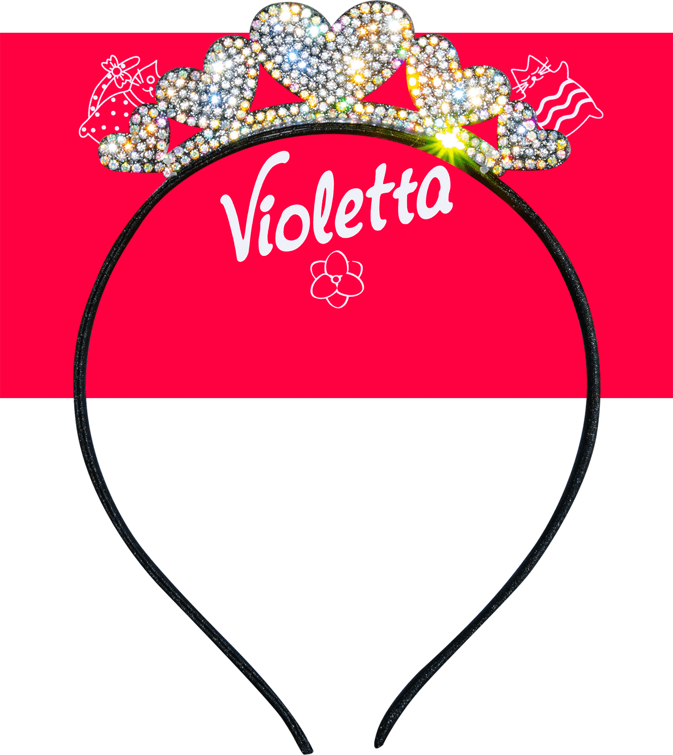 Violetta col. обідок д/волосся дит. з прикрасою арт. CH-SPR-21-356, 1шт