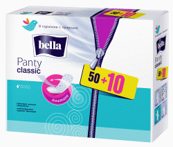 Прокладки ежедневные Bella Panty Classic White Line, 50+10 шт.