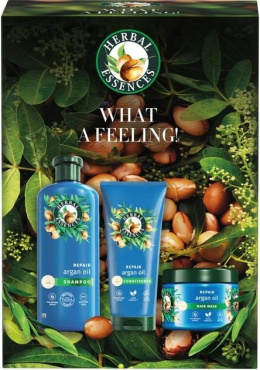Подарунковий набiр Herbal Essences Арганова олія (Шампунь 350 мл + Маска для волосся 300 мл + Кондиціонер для волосся 250 мл)