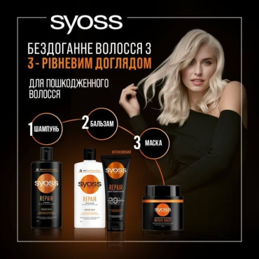 Интенсивный кондиционер SYOSS REPAIR для поврежденных волос 250 мл фото 4