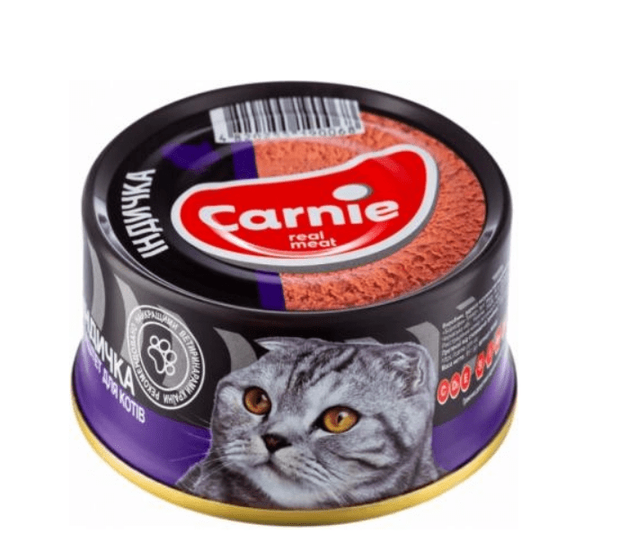 Паштет мясной Carnie с индейкой для взрослых кошек, 90г