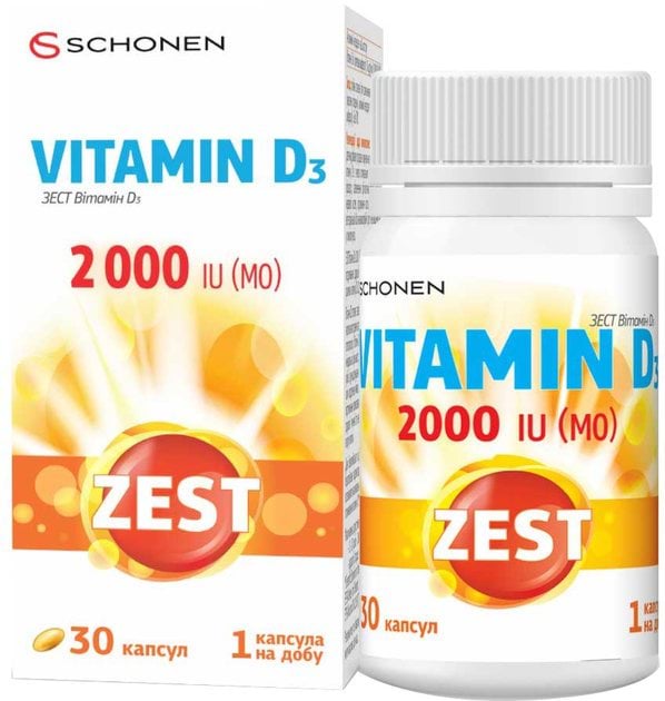 Витамин Zest D3 2000 МЕ капсулы 30 шт