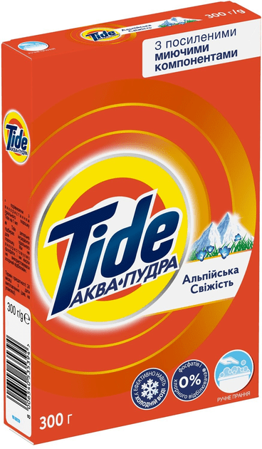 Стиральный порошок Tide Аква Пудра Альпийская Свежесть для ручной стирки 300 г