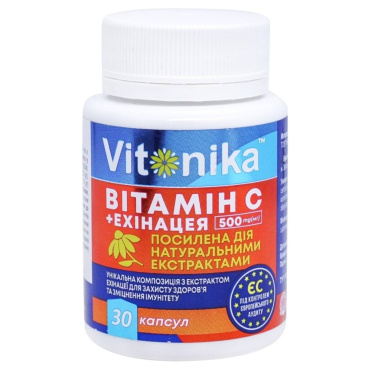Вітамін Vitonika С+Ехінацея 500 мг у капсулах №30