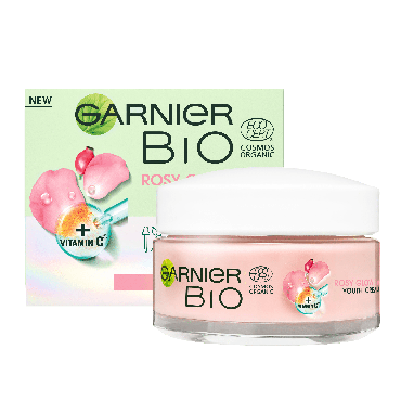 Живильний крем Garnier Bio з олією шипшини для надання сяяння тьмяній шкірі обличчя, 50 мл