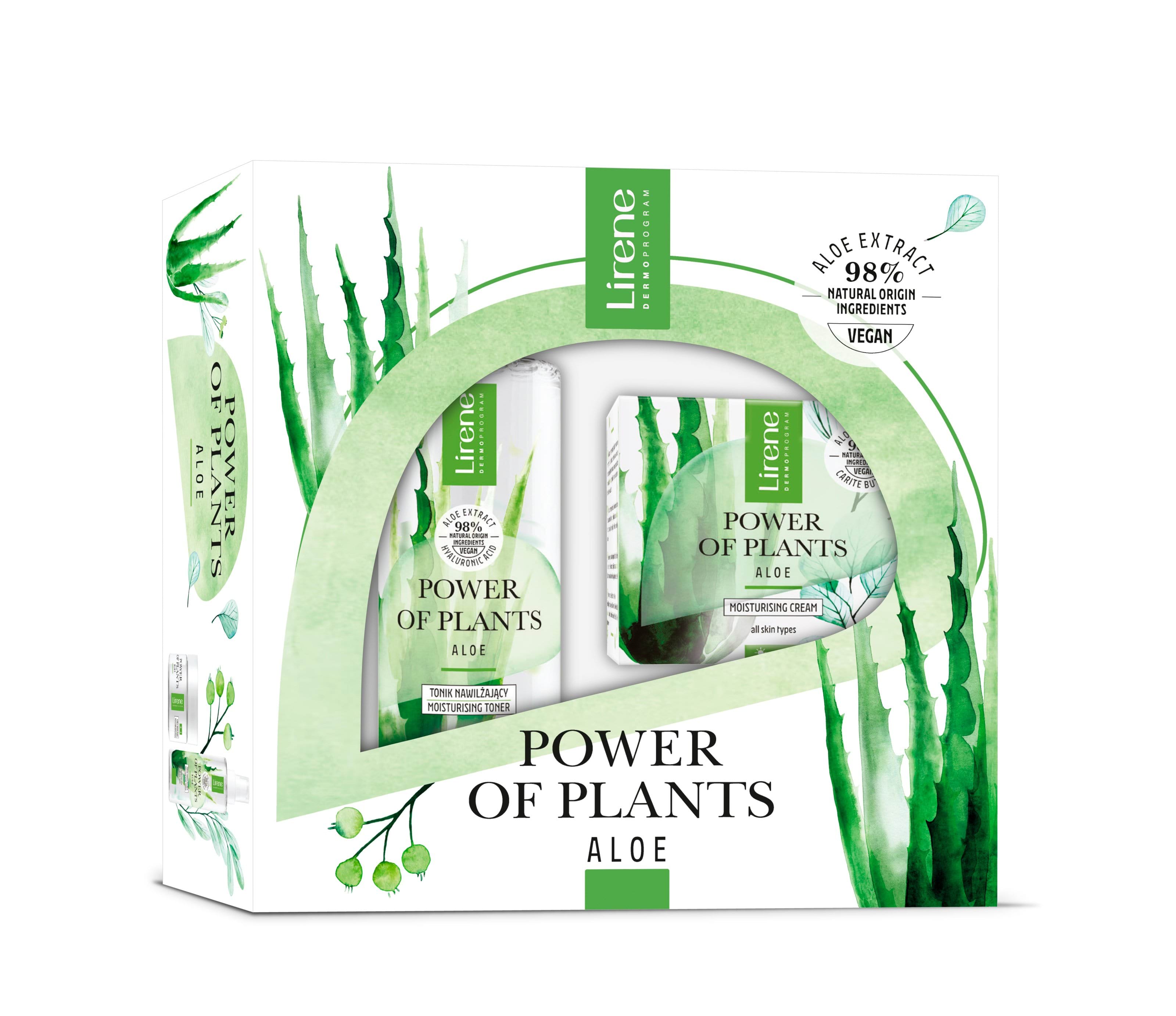 Lirene Набір Aloe (зволожуючий крем Алоє,50 мл+зволожуючий тонік-спрей Алоє, 200 мл)