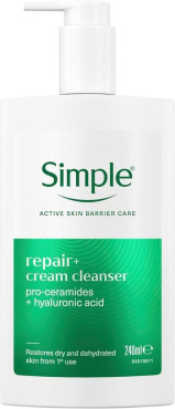 Засіб для вмивання Simple Active Skin Barrier Care з про-керамідами та гіалуроновою кислотою 240 мл