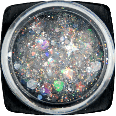 Голографічний гліттер для нігтів у баночці, 1г фото 2