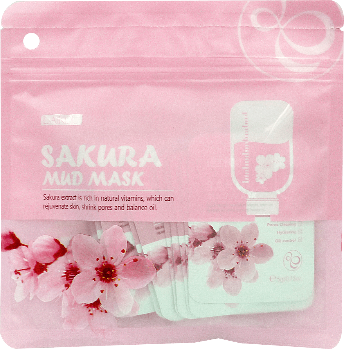 Набор масок Laikou с экстрактом сакуры, 5 г*12 шт.