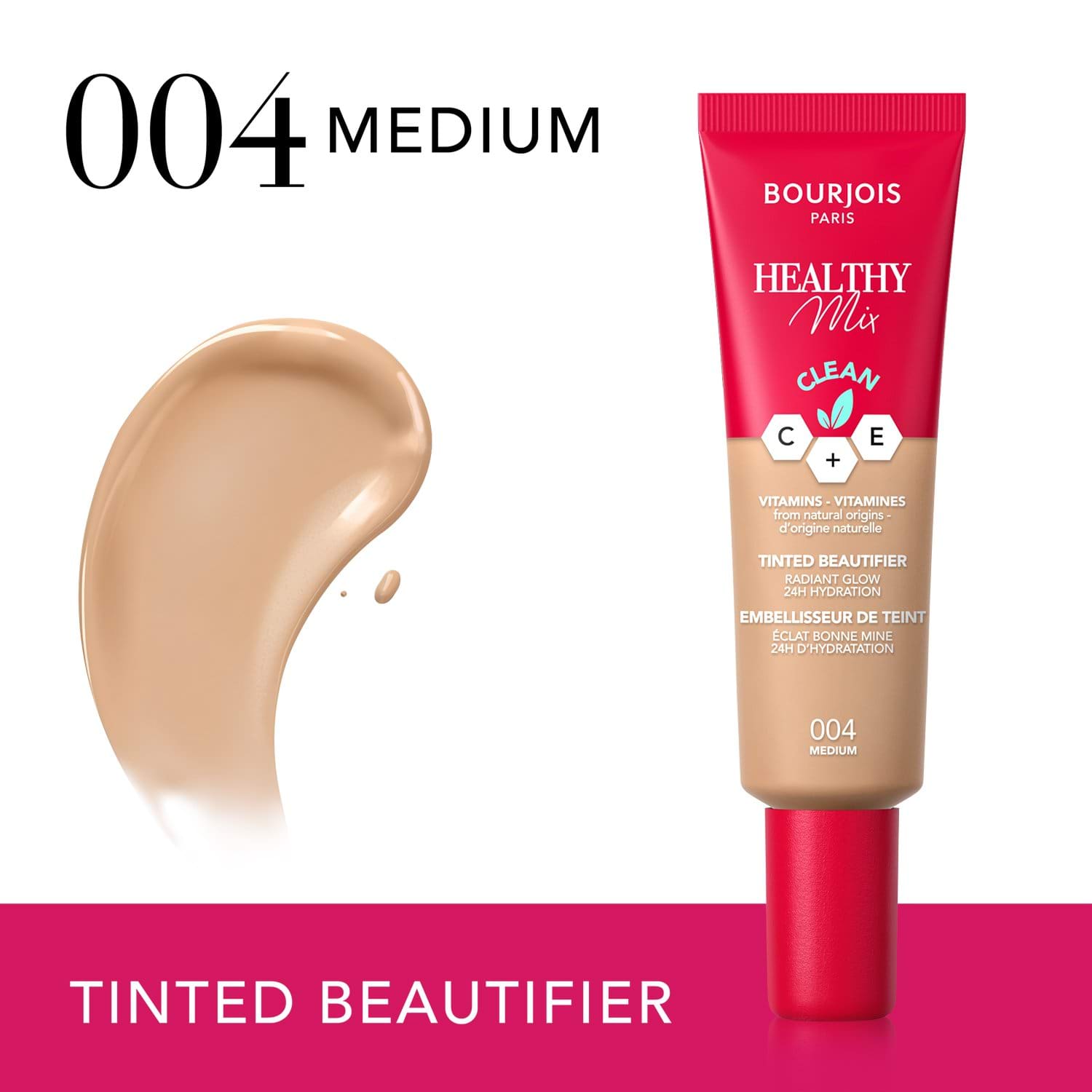 Увлажняющий тональный флюид Bourjois HEALTHY MIX CLEAN, 004, 30 мл