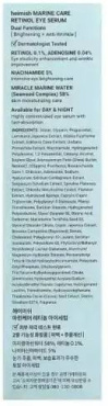 Сироватка Heimish Marine Care Retinol Eye Serum для шкіри навколо очей із ретинолом 30 мл фото 2
