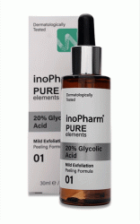 InoPharm пілінг-сироватка для відлущення та розгладження шкіри 20% Glycolic, 30мл
