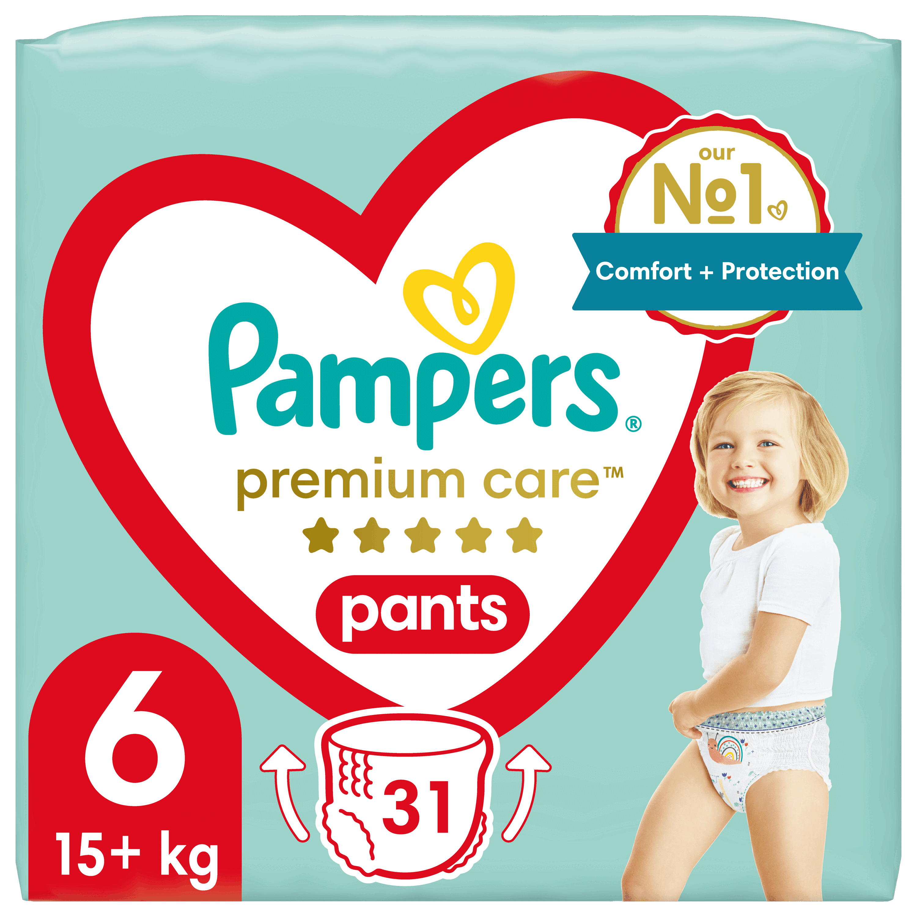 Подгузники - трусики Pampers Premium Care Pants Размер 6 (15+ кг), 31 шт.