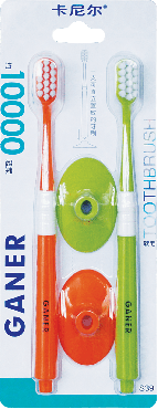 Щетка зубная GANER 10000 щетинок с подставкой (S39), 2 шт