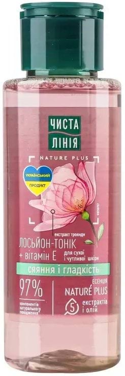 Лосьйон-тонік для обличчя Чиста лінія для сухої та чутливої шкіри з екстрактом троянди 100 мл