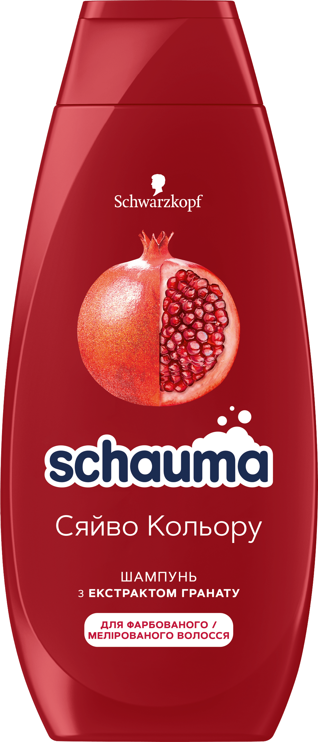 Шампунь SCHAUMA Блеск с экстрактом граната для окрашенных, мелированных волос 400 мл