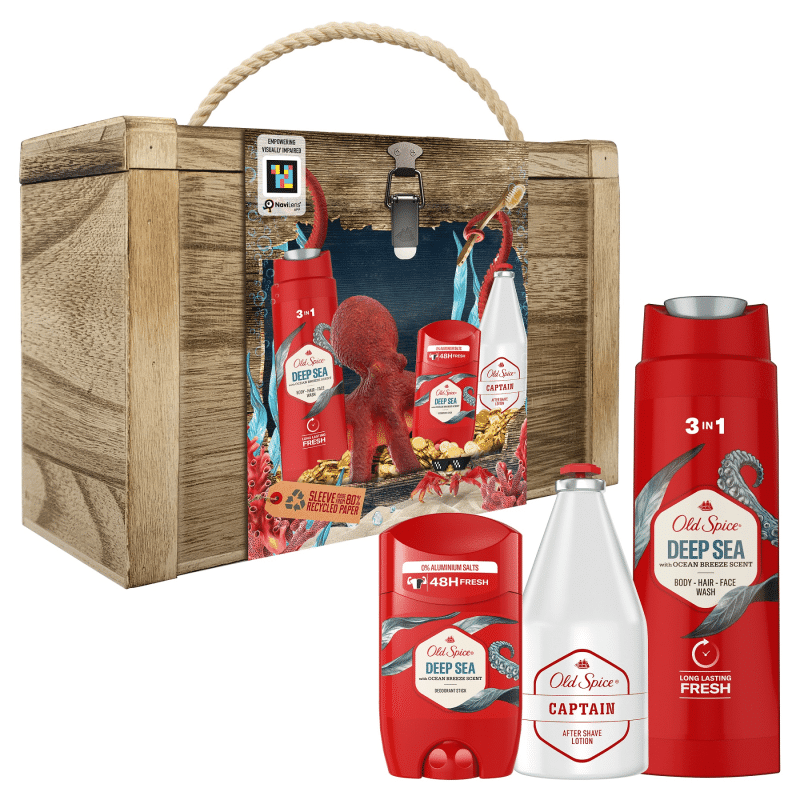 Подарочный набор для мужчин Old Spice Deep Sea: твердый дезодорант, 50 ...