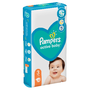 Pampers Active Baby подгузники Размер 3 (6-10 кг) 58 шт фото 2