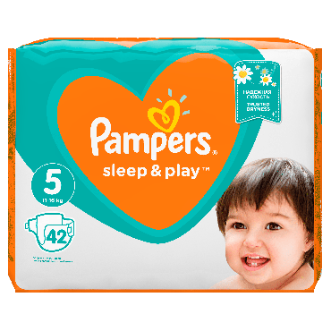 Pampers Sleep & Play подгузники Размер 5 (Junior) 11-16 кг, 42 подгузника фото 3
