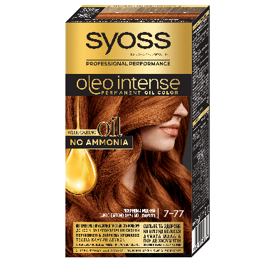 Краска для волос без аммиака SYOSS Oleo Intense 7-77 Яркий Медный