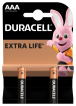 Лужні батарейки DURACELL Basic AAA, в упаковці 2 шт фото 1