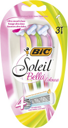 Набор бритв без сменных картриджей BIC Soleil Bella Colours 4 лезвия 3 шт