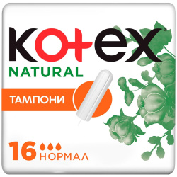 Тампони Kotex Natural нормал, 16 шт