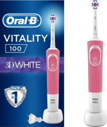 Зубна щітка електрична Oral-B Vitality D100.413.1 3D White типу 3710 Pink, 1 шт