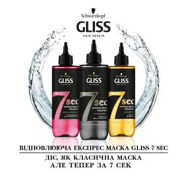 Експрес-маска GLISS Color Perfector 7 секунд для фарбованого та мелірованого волосся 200 мл фото 1