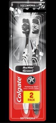 Зубная щетка Colgate Макс Блеск с углем мягкая, 2 шт.