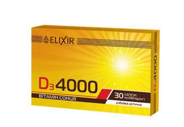 Еліксір вітамін Д3 4000 капс. №30