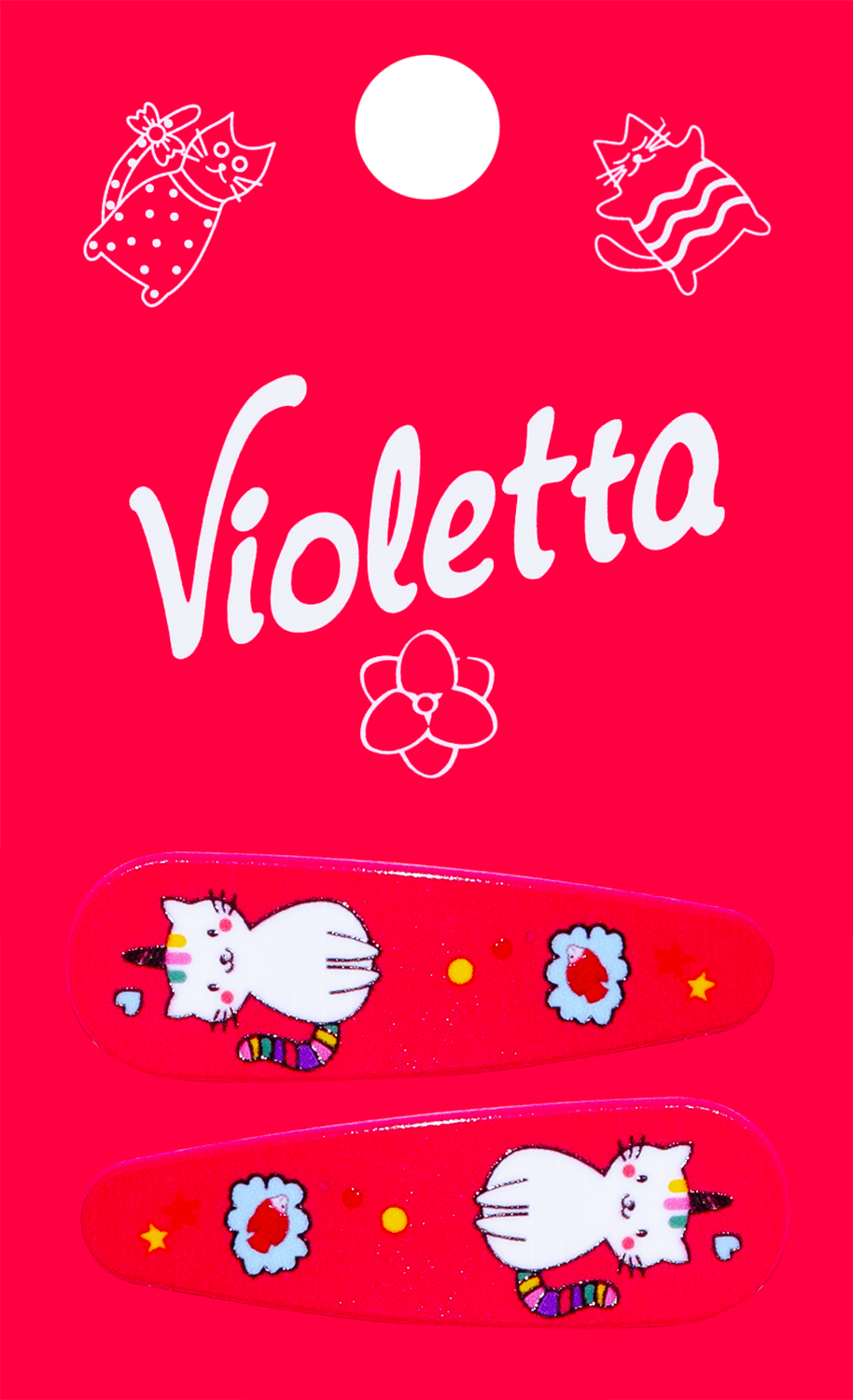 Violetta col. заколки-хлопавки д/волосся дит. арт. CH-SPR-21-294, 2шт