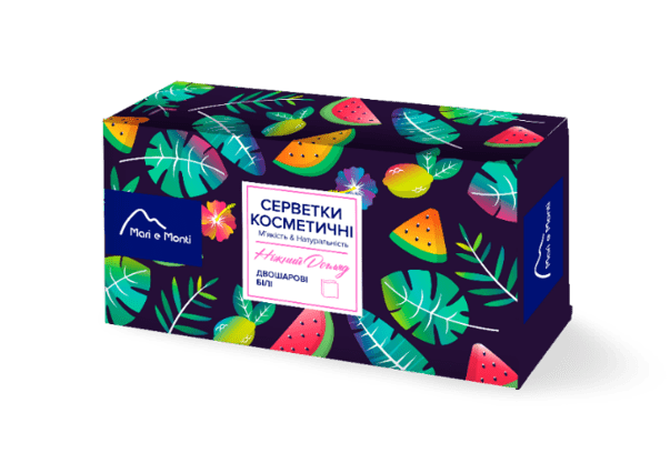 MARI e MONTI салфетки косметические 2 слои коробка, 150шт